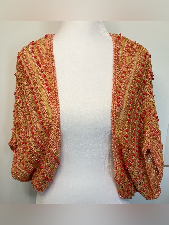 Anthropologie Sweaters - Anthropologie Charlie & Robin Leahi Beaded Shrug S/M Crochet Boho Festival Layer